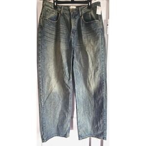 NWT BDG TAPERED BAGGY womens Sz 33 Mexican made indigo 100% cotton W38xL31